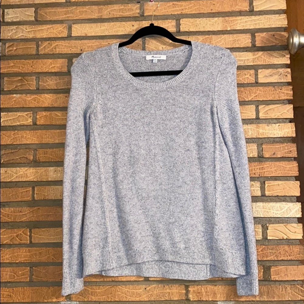 Madewell grey knit swingy sweater, Xxs